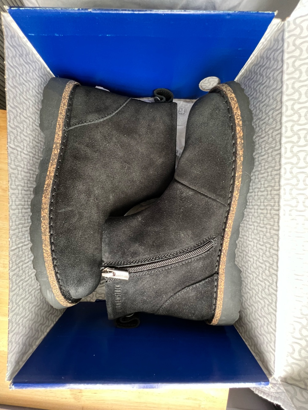 BIRKENSTOCK Melrose Black Suede Boot 37 NEW IN BOX